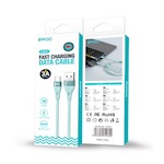 BWOO Kabel USB – USB-C 1m 3A Minimalistisk Silikon Grön X280C