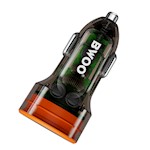 BWOO PD-bilopladdare 1x USB-C – USB-A-port 38W genomskinlig