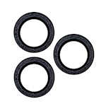 Set med linsglasögon för iPhone 12 6,1″ svart glitter (2 st)