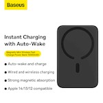 Baseus Power Bank Magnetisk Mini 20W 10000mAh svart