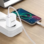BWOO CDA159 PD väggladdare 1x USB-C-port + USB-C 20W vit