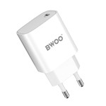 BWOO CDA159 PD väggladdare 1x USB-C-port + Lightning 20W vit