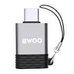 BWOO Adapter USB – USB-C Grå OTG BZ-35