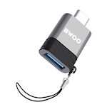 BWOO Adapter USB – USB-C Grå OTG BZ-35