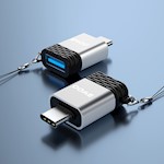BWOO Adapter USB – USB-C Grå OTG BZ-35