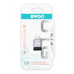BWOO Adapter USB – USB-C Grå OTG BZ-35