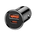 Baseus Cirkulär Plast QC 3.0 PD Bil laddare 1x USB-C – USB-port 30W svart