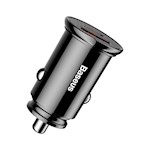 Baseus Cirkulär Plast QC 3.0 PD Bil laddare 1x USB-C – USB-port 30W svart