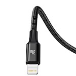 Baseus sladd 3in1 Rapid PD USB-C – micro USB + Lightning + USB-C 1,5m svart 20W