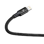 Baseus sladd 3in1 Rapid PD USB-C – micro USB + Lightning + USB-C 1,5m svart 20W