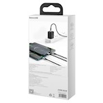 Baseus sladd 3in1 Rapid PD USB-C – micro USB + Lightning + USB-C 1,5m svart 20W