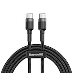 Baseus sladd Cafule PD 2.0 USB-C – USB-C 1,0 m 3A grå-svart 60W
