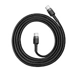 Baseus sladd Cafule PD 2.0 USB-C – USB-C 1,0 m 3A grå-svart 60W