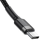 Baseus sladd Cafule PD 2.0 USB-C – USB-C 1,0 m 3A grå-svart 60W