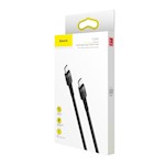 Baseus sladd Cafule PD 2.0 USB-C – USB-C 1,0 m 3A grå-svart 60W