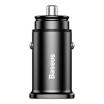 Baseus bil laddare Square Metal 2x USB 30W QC 3.0 svart