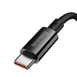 Baseus sladd Superior USB – USB-C 2,0m kluster svart 100W