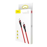Baseus kabel Cafule PD 2.0 USB-C – USB-C 2,0 m 3A röd 60W