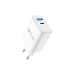 För alltid TC-07-30AC PD QC-laddare 1x USB-C 1x USB 30W vit + USB-C – USB-C-kabel 60W
