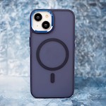 Fryst Mag-fodral för iPhone 15 6,1″ marinblå