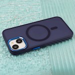 Fryst Mag-fodral för iPhone 15 6,1″ marinblå