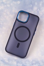 Fryst Mag-fodral för iPhone 15 6,1″ marinblå