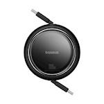 Baseus sladd Free2Draw Mini USB-C – USB-C 1,0 m 100W svart upprullbar