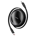 Baseus sladd Free2Draw Mini USB-C – USB-C 1,0 m 100W svart upprullbar