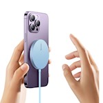 Baseus trådlös laddare Simple Mini 3 15W galaxy blue
