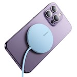 Baseus trådlös laddare Simple Mini 3 15W galaxy blue
