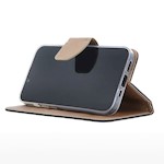 Smart Fancy fodral till Motorola Moto E22 svart-guld