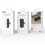 XO power bank mini PR244 20W 5000 mAh med USB-C-anslutning svart