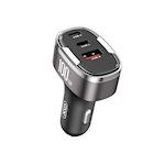 XO bil-laddare CC61 PD QC 3.0 100W 1x USB 1x USB-C 1x Lightning grå