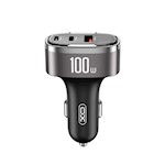 XO bil-laddare CC61 PD QC 3.0 100W 1x USB 1x USB-C 1x Lightning grå