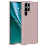 Etteri Silikonfodral för Samsung Galaxy S22 Ultra - ljusrosa
