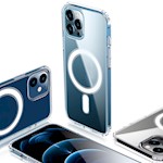 Anti Shock 1,5 mm Mag-fodral för iPhone 15 Pro 6,1″, transparent med stort hål