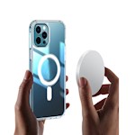 Anti Shock 1,5 mm Mag-fodral för iPhone 15 Pro 6,1″, transparent med stort hål