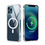 Anti Shock 1,5 mm Mag-fodral för iPhone 15 Pro 6,1″, transparent med stort hål