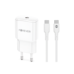 För alltid TC-01-20C PD QC-laddare 1x USB-C 20W vit + USB-C – USB-C-kabel 20W