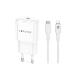 För alltid TC-01-20C PD QC-laddare 1x USB-C 20W vit + USB-C – Lightning-kabel 20W