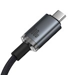 Baseus Crystal Shine USB3.2 Full-Featured Snabbladdnings- och datakabel USB-C till USB-C 100W 1,5m 20Gb Cluster Svart