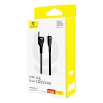 Baseus Flash 2 Laddningskabel USB till USB-C 100W 1m Cluster Svart