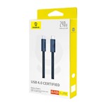 Baseus Flash 2 USB4 Full-Featured Laddningskabel USB-C till USB-C 240W 1,8m Cluster Svart