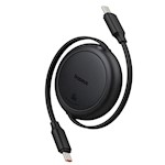 Baseus Free2Pull Mini Laddningskabel USB-C till USB-C 60W 1m Cluster Svart