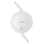 Baseus Free2Pull Mini Laddningskabel USB-C till USB-C 60W 1m Månvit
