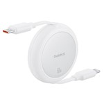 Baseus Free2Pull Mini Laddningskabel USB-C till USB-C 60W 1m Månvit