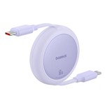 Baseus Free2Pull Mini Laddningskabel USB-C till USB-C 60W 1m Nebulalila
