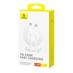 Baseus Superior Series 2 USB4 Full-Function Snabbladdningskabel Type-C till Type-C 240W 1m Månvit