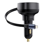 Baseus Enjoyment Pro Bil-laddare PD bil-laddare 1x USB-C-port 55W med kabel svart
