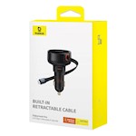 Baseus Enjoyment Pro Bil-laddare PD bil-laddare 1x USB-C-port 55W med kabel svart